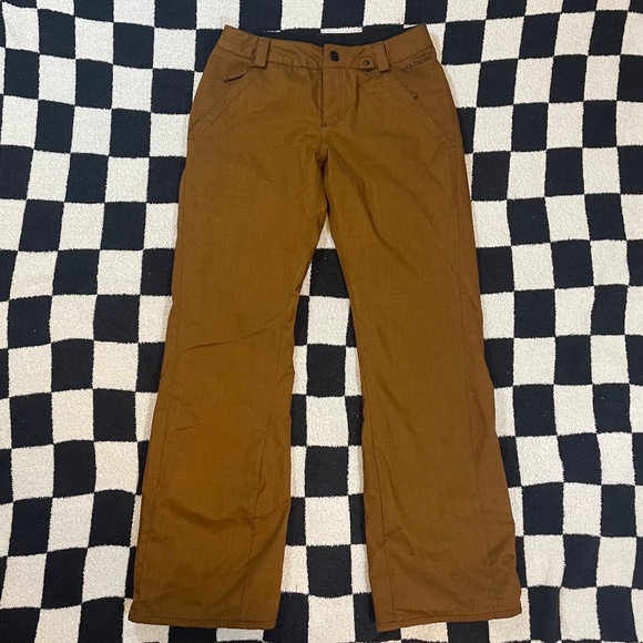volcom true to this snowboarding pants size small caramel - Picture 1 of 5